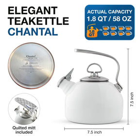 Enamel-on-Steel Classic Teakettle | Gloss Black
