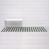 Boardwalk Stripe Shag Runner | Fern