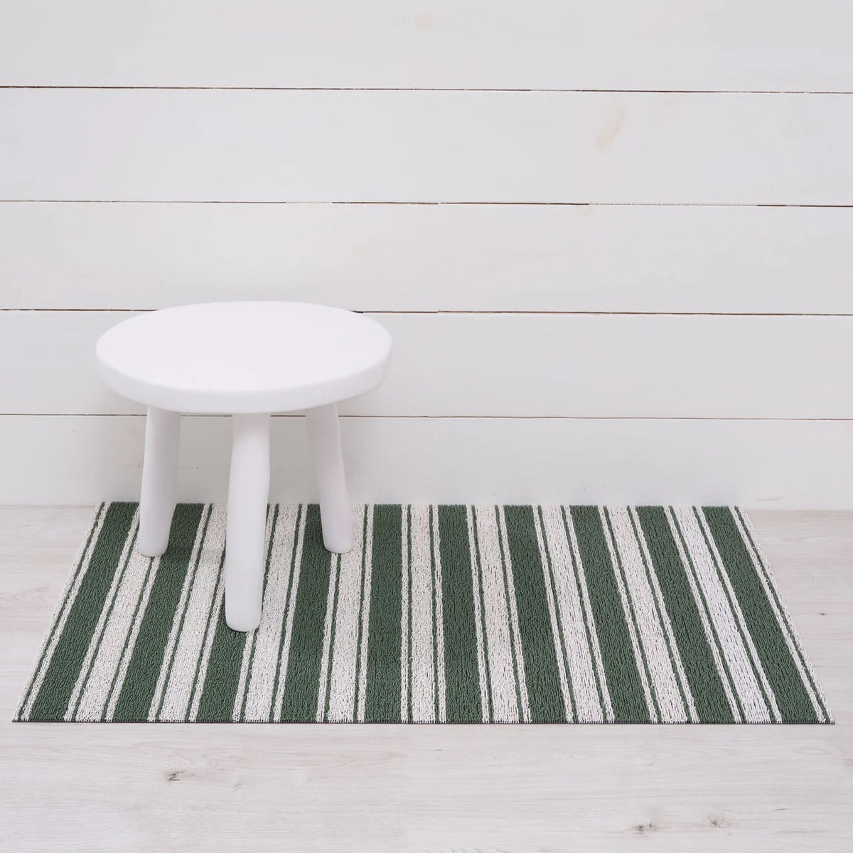 Boardwalk Stripe Shag Utility Mat | Fern