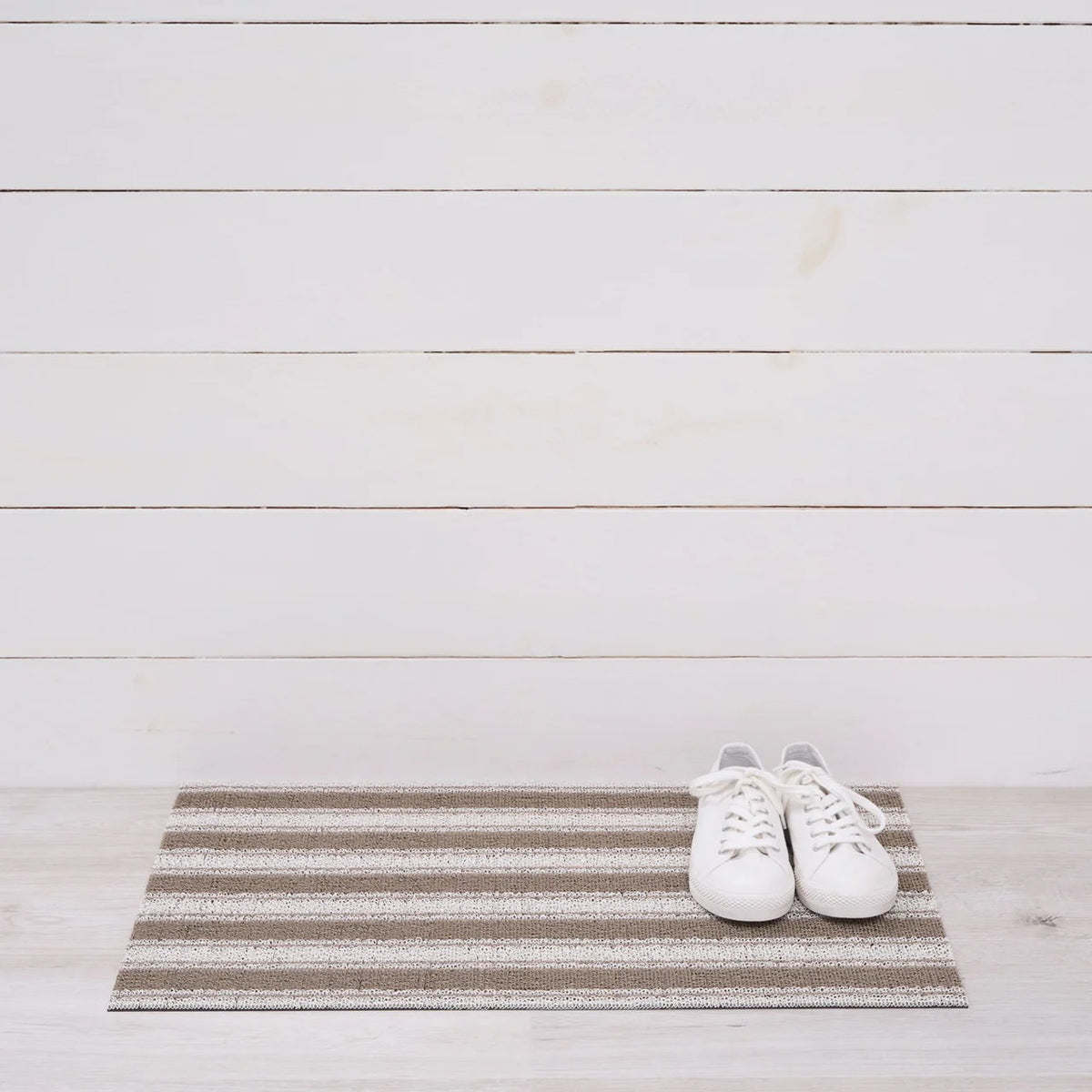 Boardwalk Stripe Shag Doormat | Walnut