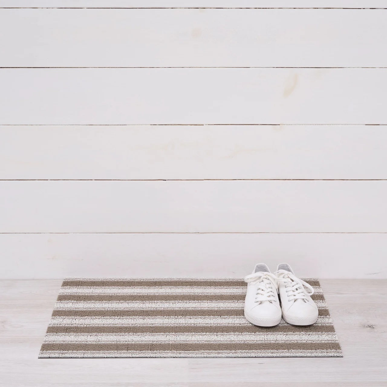 Boardwalk Stripe Shag Doormat | Walnut