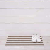 Boardwalk Stripe Shag Doormat | Walnut