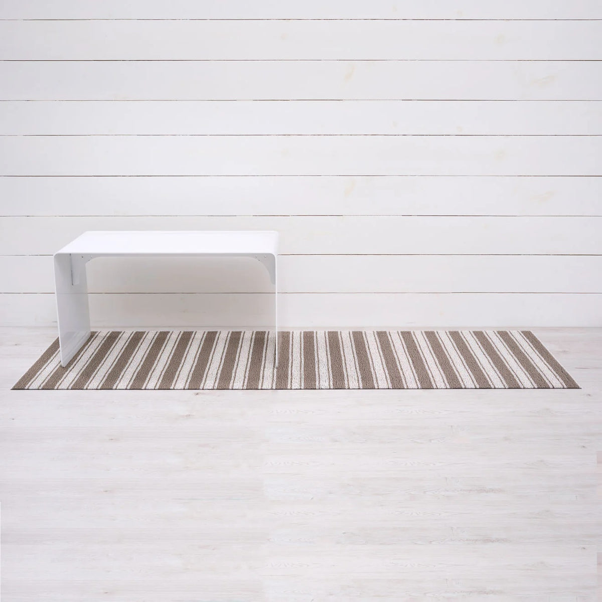 Boardwalk Stripe Shag Runner | Walnut