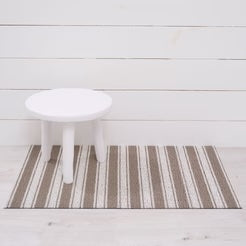 Boardwalk Stripe Shag Utility Mat | Walnut
