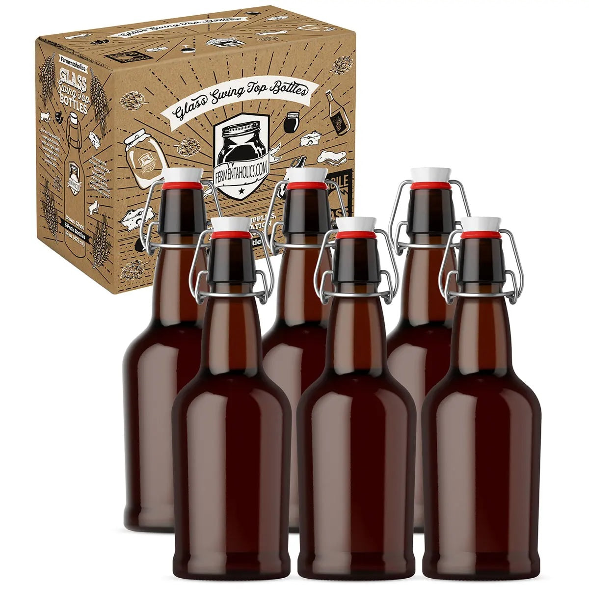 Glass Swing Bottle with Cap