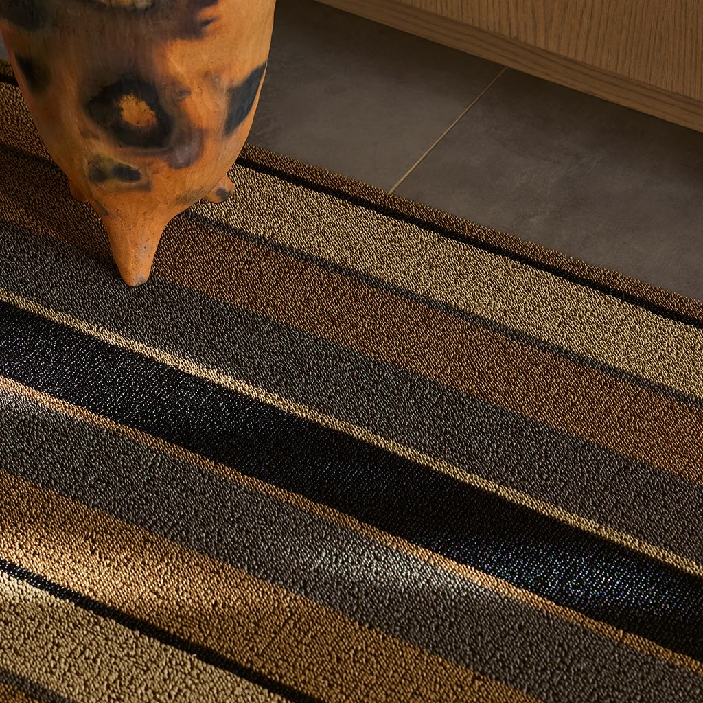 Bolt Stripe Shag Doormat | Honey - Chilewich LLC - bluecashew kitchen homestead