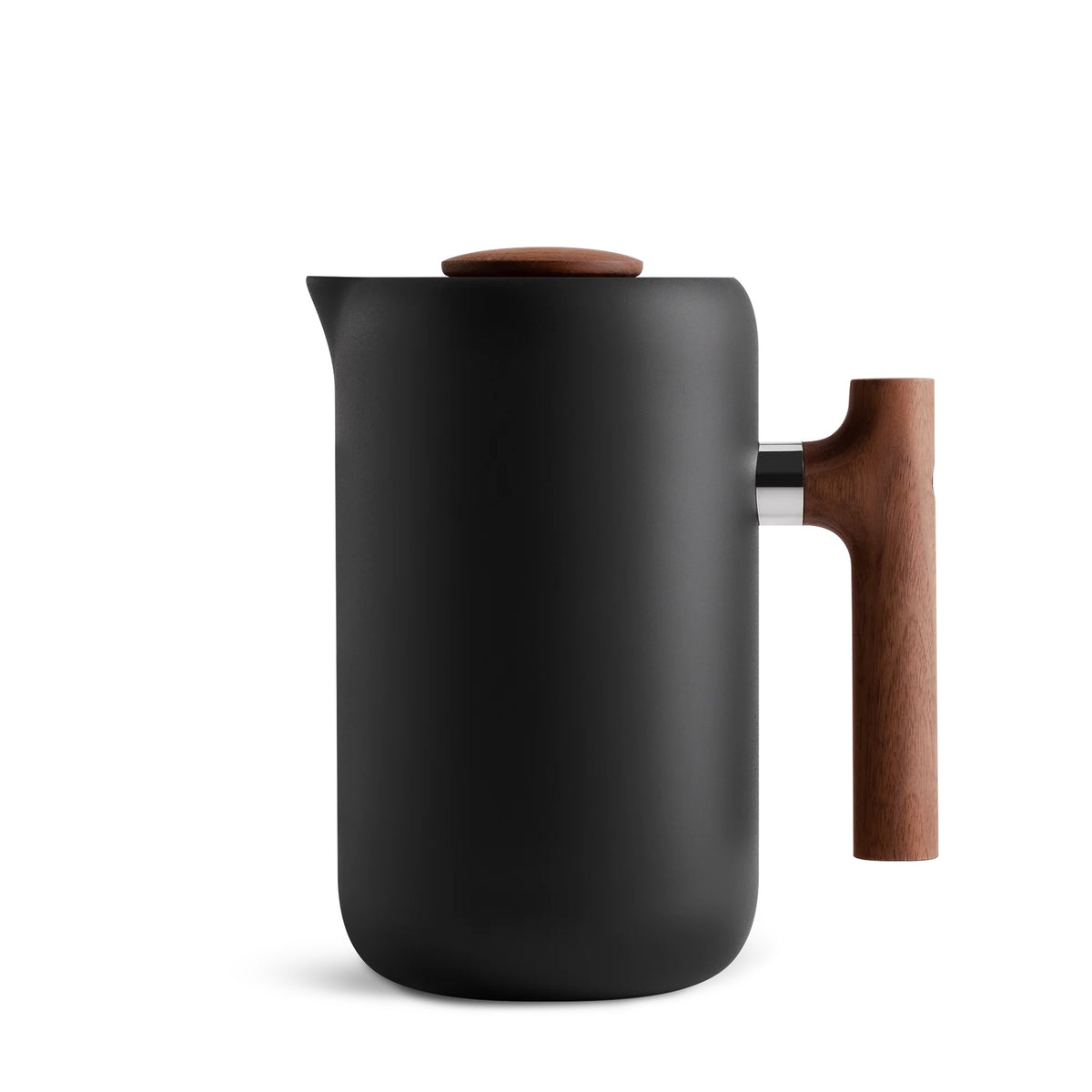 Clara French Press | Matte Black + Walnut