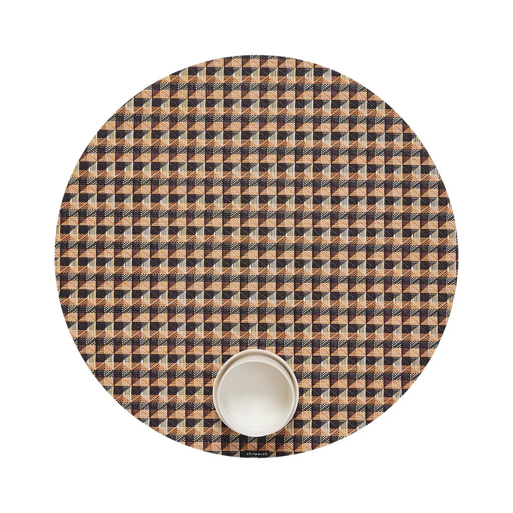 Crane Round Table Mat | Honey - Chilewich LLC - bluecashew kitchen homestead