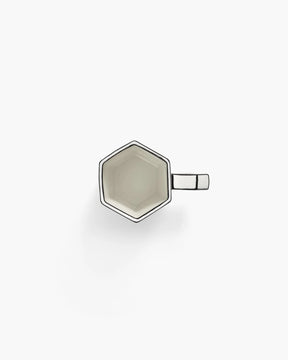 Double Espresso Cup  | White - Black Carte Blanche