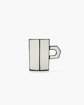 Double Espresso Cup  | White - Black Carte Blanche