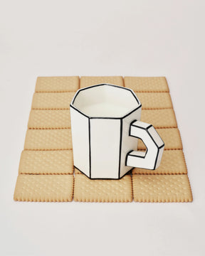Tea Cup | White - Black Carte Blanch