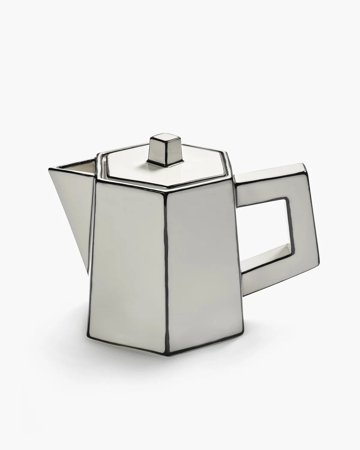Tea Pot | White - Black Carte Blanche