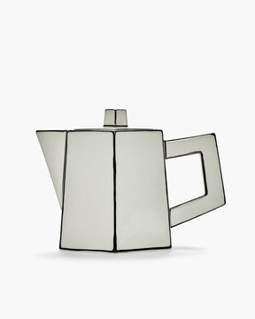 Tea Pot | White - Black Carte Blanche