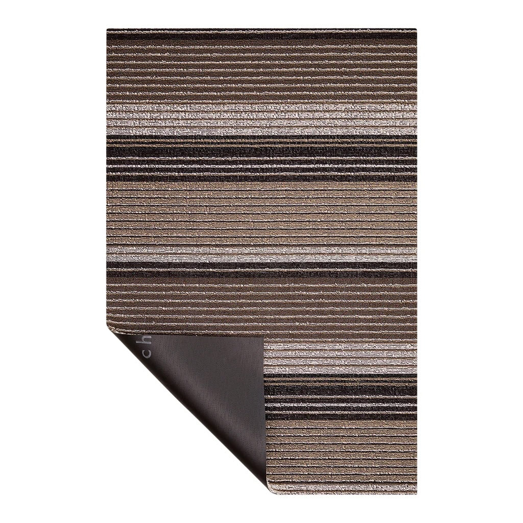 Pleat Stripe Shag Utility Mat | Oyster - Chilewich LLC - bluecashew kitchen homestead