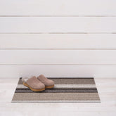 Pleat Stripe Shag Doormat | Oyster - Chilewich LLC - bluecashew kitchen homestead