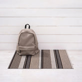 Pleat Stripe Shag Utility Mat | Oyster - Chilewich LLC - bluecashew kitchen homestead