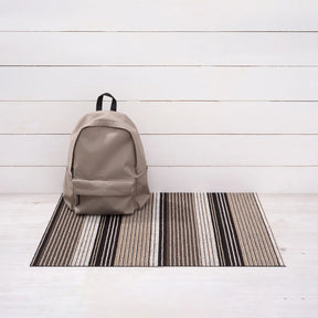 Pleat Stripe Shag Utility Mat | Oyster - Chilewich LLC - bluecashew kitchen homestead