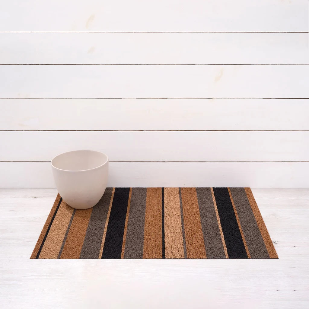 Bolt Stripe Shag Utility Mat | Honey - Chilewich LLC - bluecashew kitchen homestead