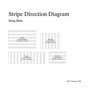 Pleat Stripe Shag Big Mat | Oyster - Chilewich LLC - bluecashew kitchen homestead