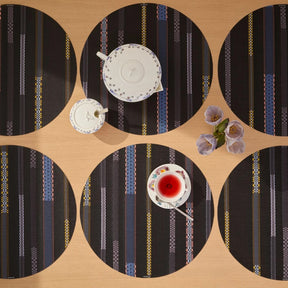 Applique Round Placemat | Nero