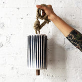 Thrown Bell Tall | Stripes Indigo - MQuan - Bluecashew Kitchen Homestead