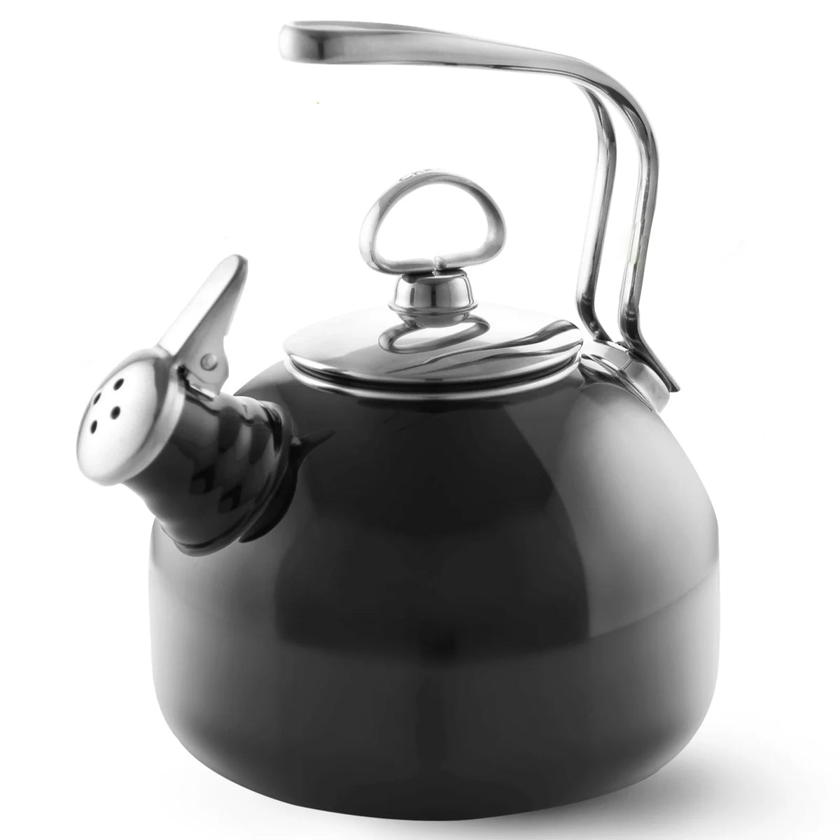 Enamel-on-Steel Classic Teakettle | Gloss Black
