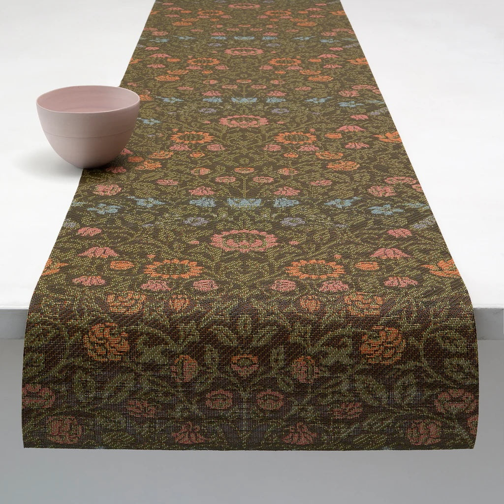 William Morris Table Runner | Dark Multi - Chilewich LLC - bluecashew kitchen homestead