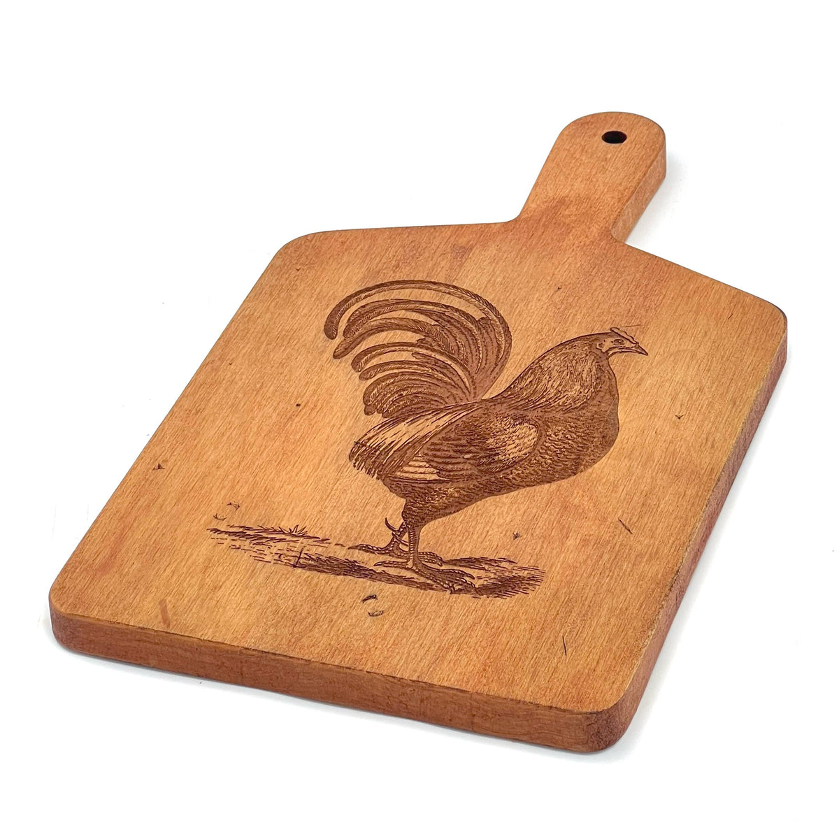 Artisan Maple Rectangle Cheese Board-Vintage Rooster - JK Adams - bluecashew kitchen homestead