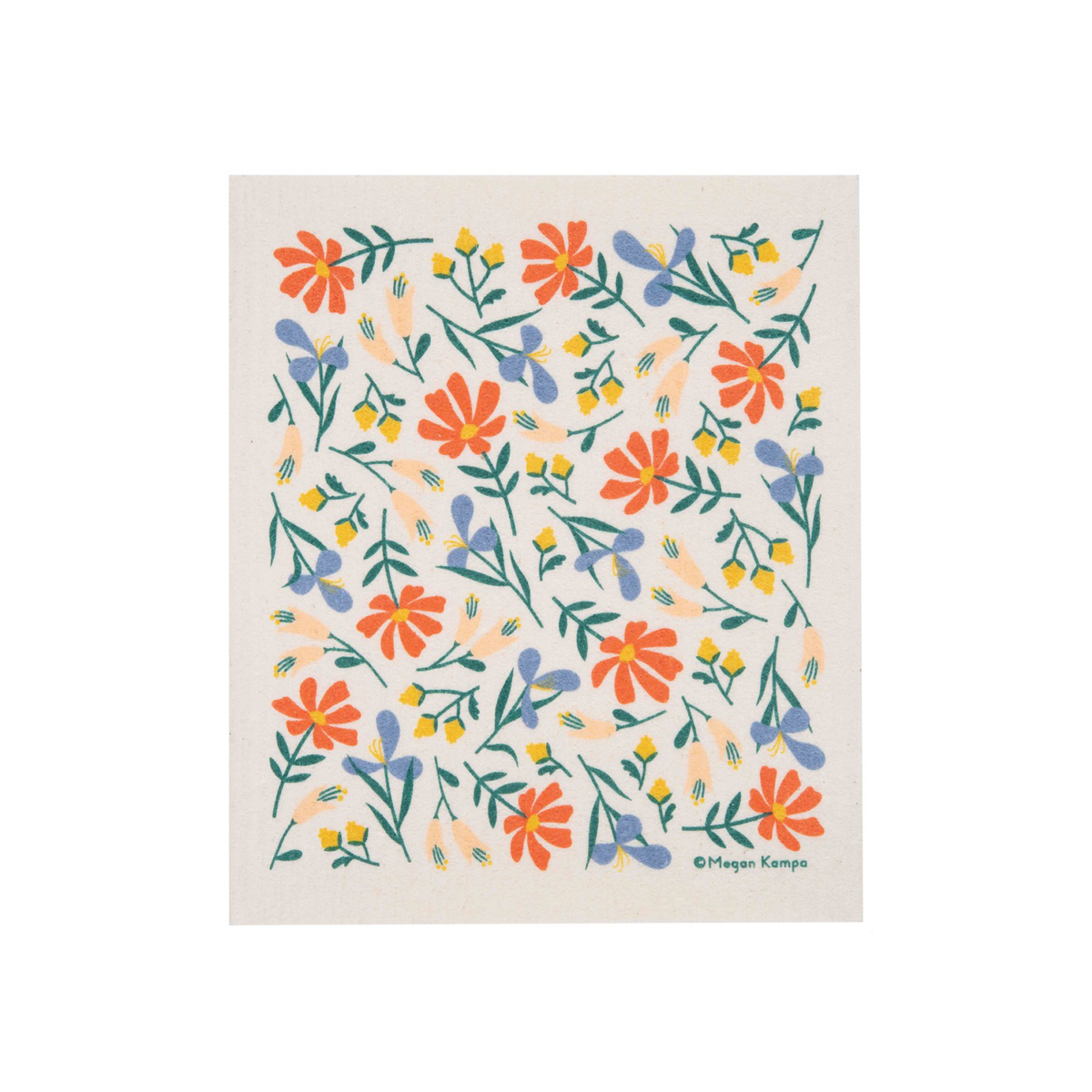 Swedish Dishcloth - MK Mayflowers White - Cose Nuove - bluecashew kitchen homestead