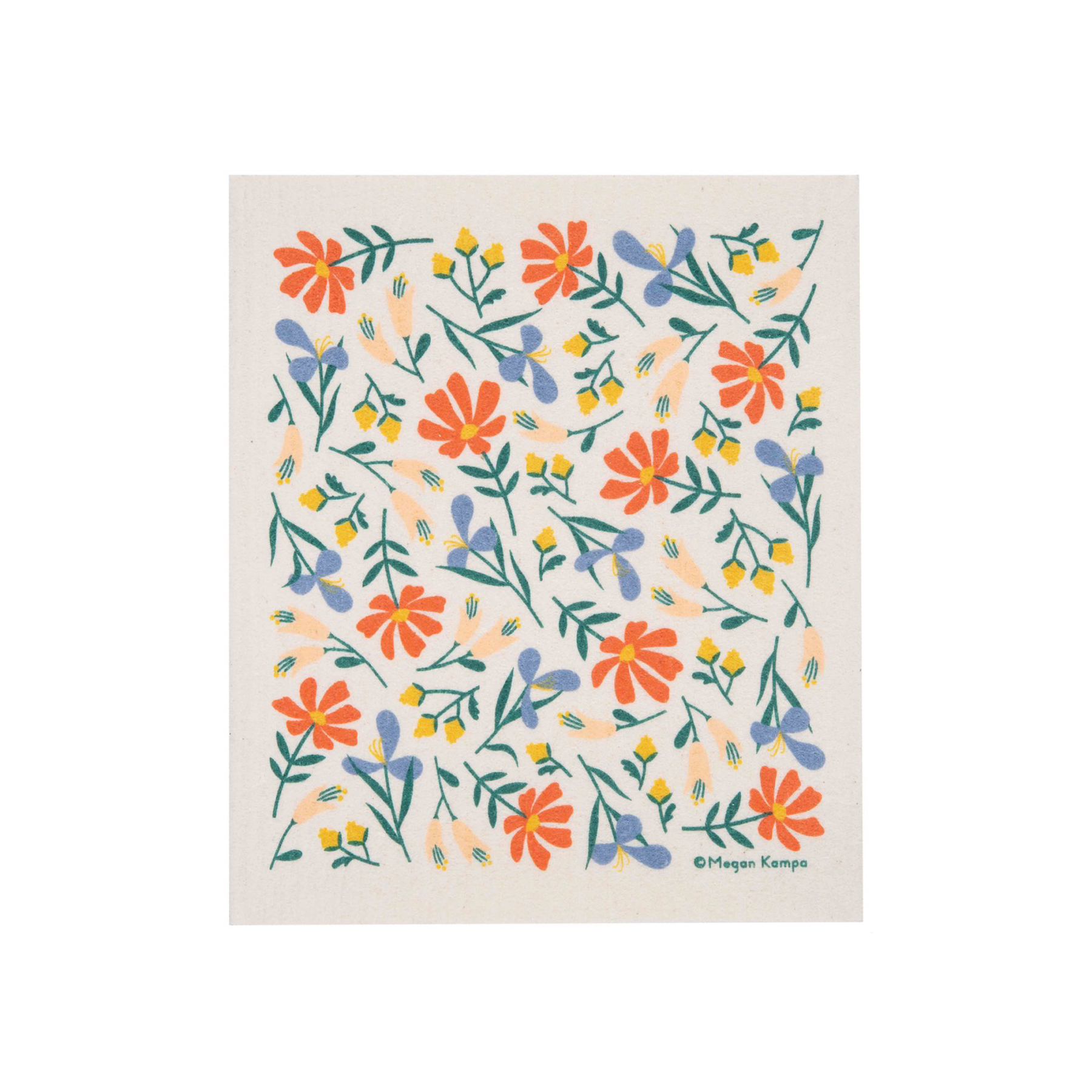 Swedish Dishcloth - MK Mayflowers White - Cose Nuove - bluecashew kitchen homestead