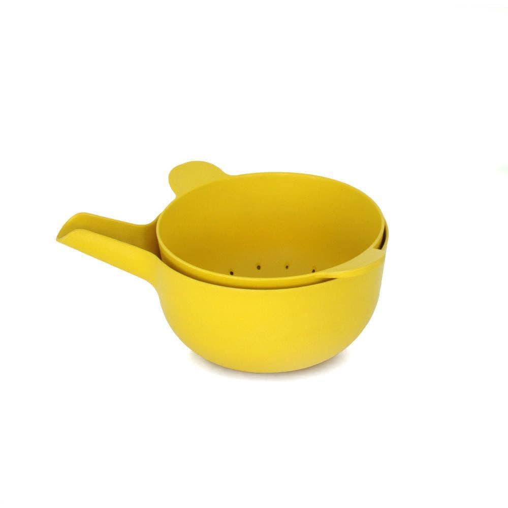 Small Mixing Bowl + Colander Set | Lemon
