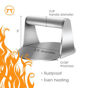 Stainless Steel Burger Smasher - Fox Run Brands - Bluecashew Kitchen Homestead