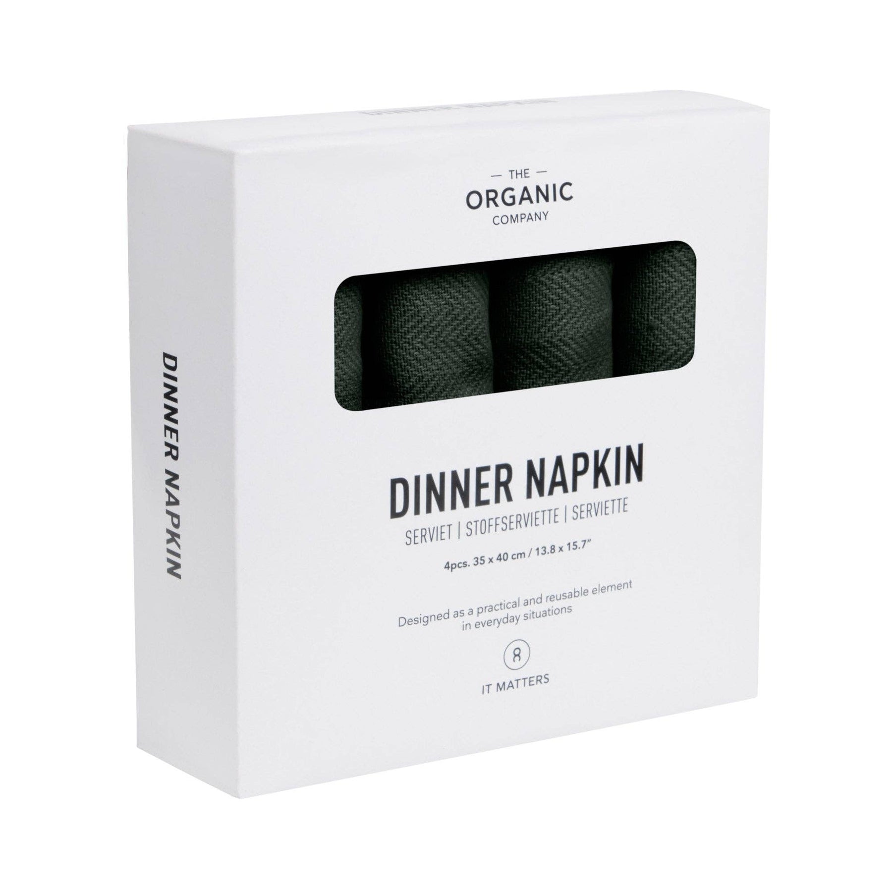 Dinner Napkins | Dark Green - The Organic Company - bluecashew kitchen homestead