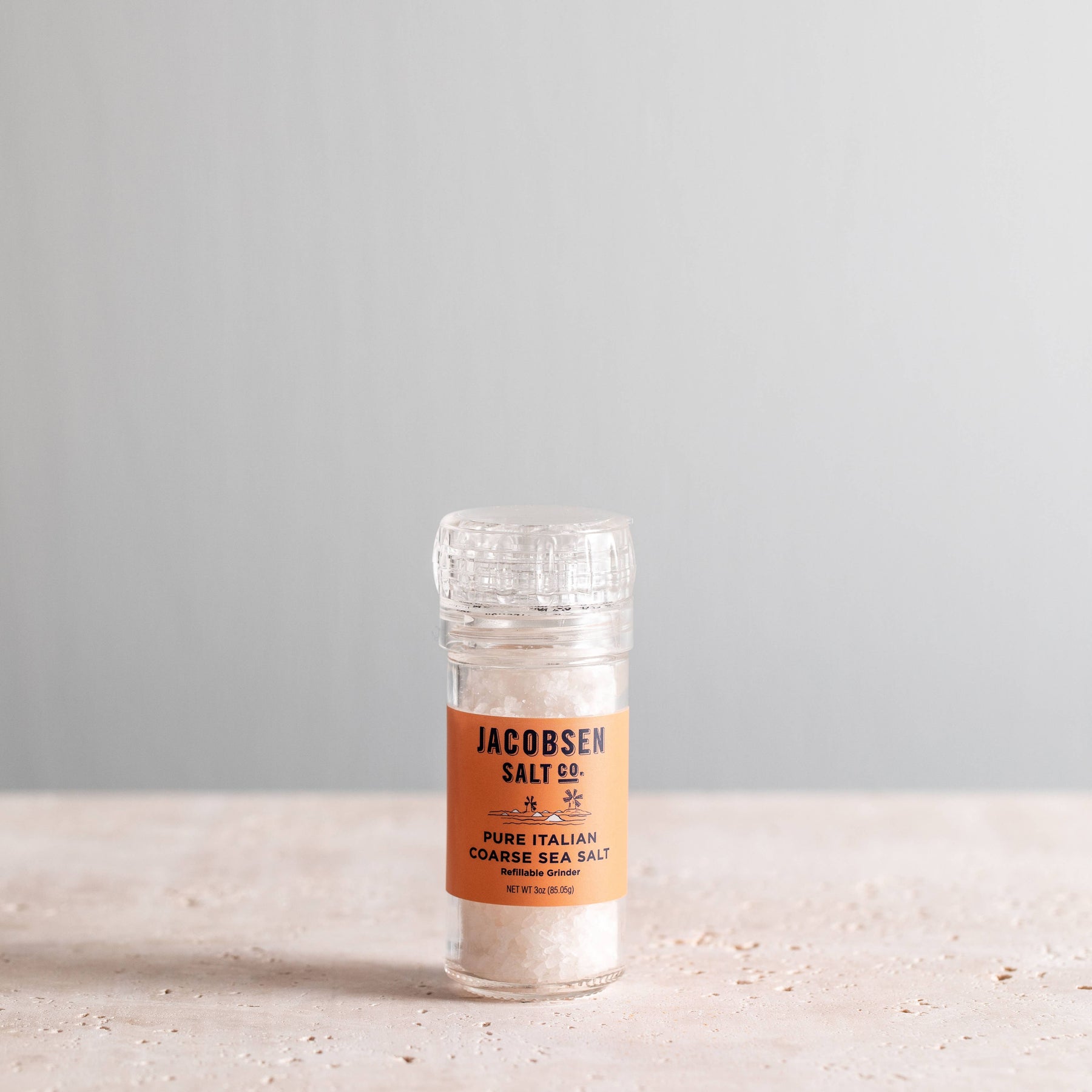 Pure Italian Coarse Sea Salt Grinder - Jacobsen Salt Co. - bluecashew kitchen homestead