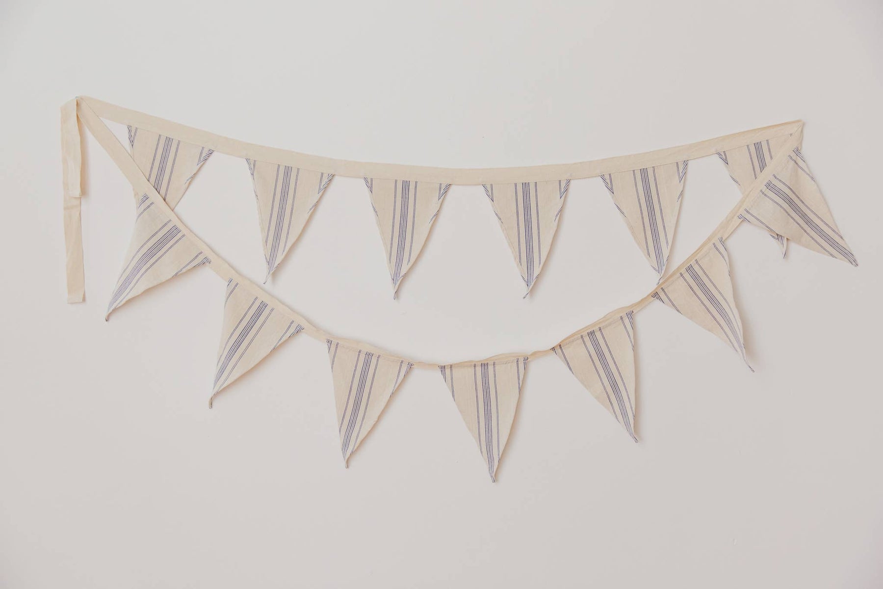 Striped Cotton Bunting: Blue Stripe - Will & Atlas - bluecashew kitchen homestead