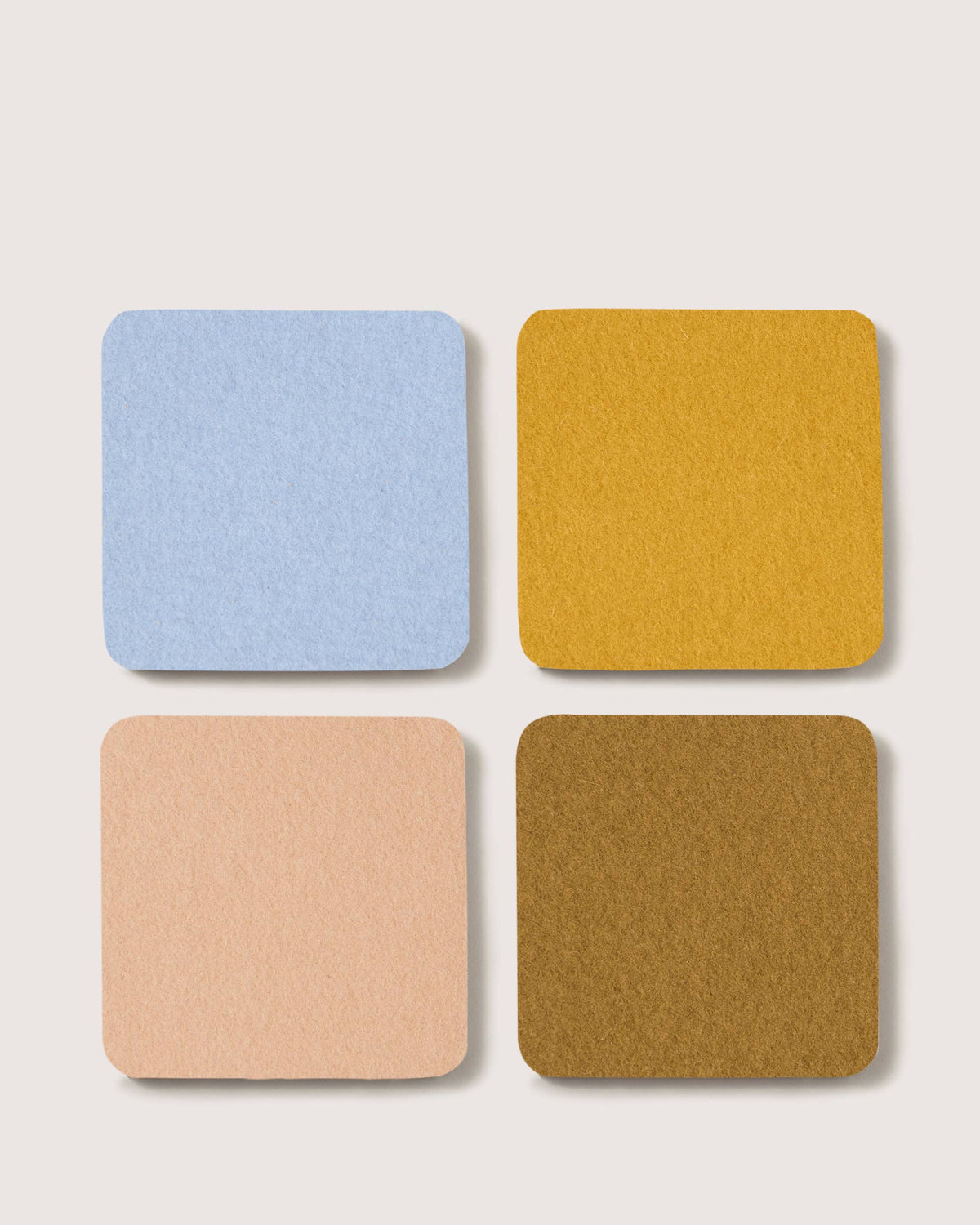 Bierfilzl Merino Wool Square Coaster Multi 4 Pack - Roots - Graf Lantz - bluecashew kitchen homestead