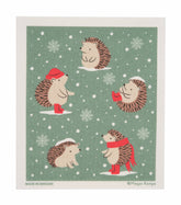 Swedish Dishcloth - MK Holiday Hedgehogs - Cose Nuove - bluecashew kitchen homestead