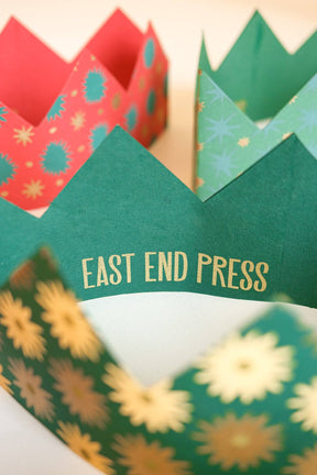 Festive Paper Crowns - East End Press - bluecashew kitchen homestead