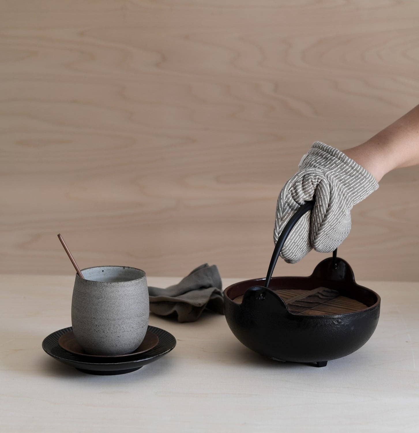 Mini Oven Mitts | Clay Stone - The Organic Company - bluecashew kitchen homestead