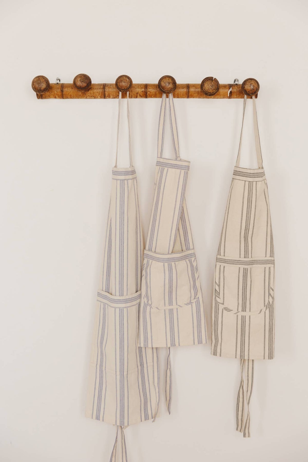 Cotton Striped Apron | Blue - Will & Atlas - bluecashew kitchen homestead