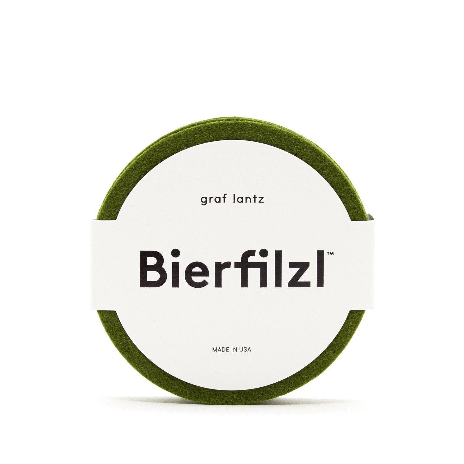 Bierfilzl Round Coasters | Loden Green