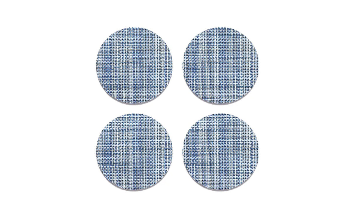 Mini Basketweave Coasters | Chambray