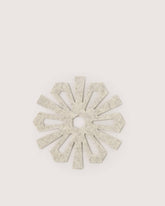 Snowflake Wool Felt Trivet | Heather White