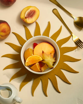Merino Wool Sunburst trivet - Graf Lantz - bluecashew kitchen homestead
