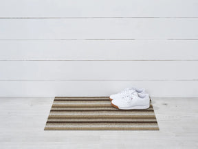 Even Stripe Shag Doormat | Mocha - Chilewich LLC - Bluecashew Kitchen Homestead