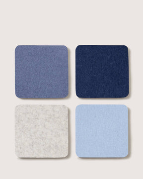 Bierfilzl Merino Wool Square Coaster Multi 4 pk Social Hour - Graf Lantz - bluecashew kitchen homestead