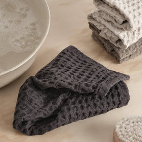 Big Waffle Wash Cloth (3 pack) | Dark Grey - The Organic Company - Bluecashew Kitchen Homestead