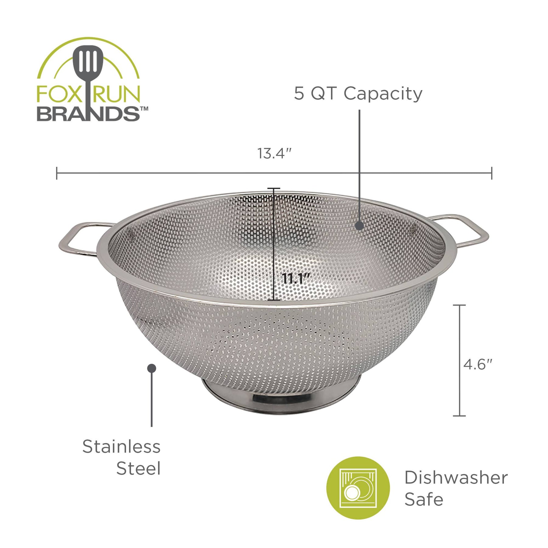 Stainless Steel Colander | 5 Quart
