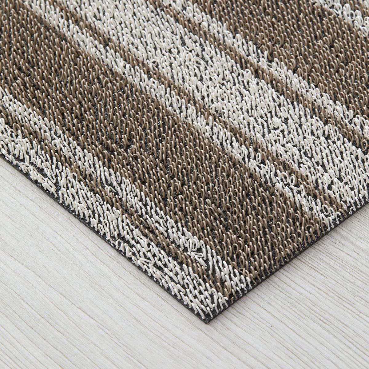 Boardwalk Stripe Shag Doormat | Walnut
