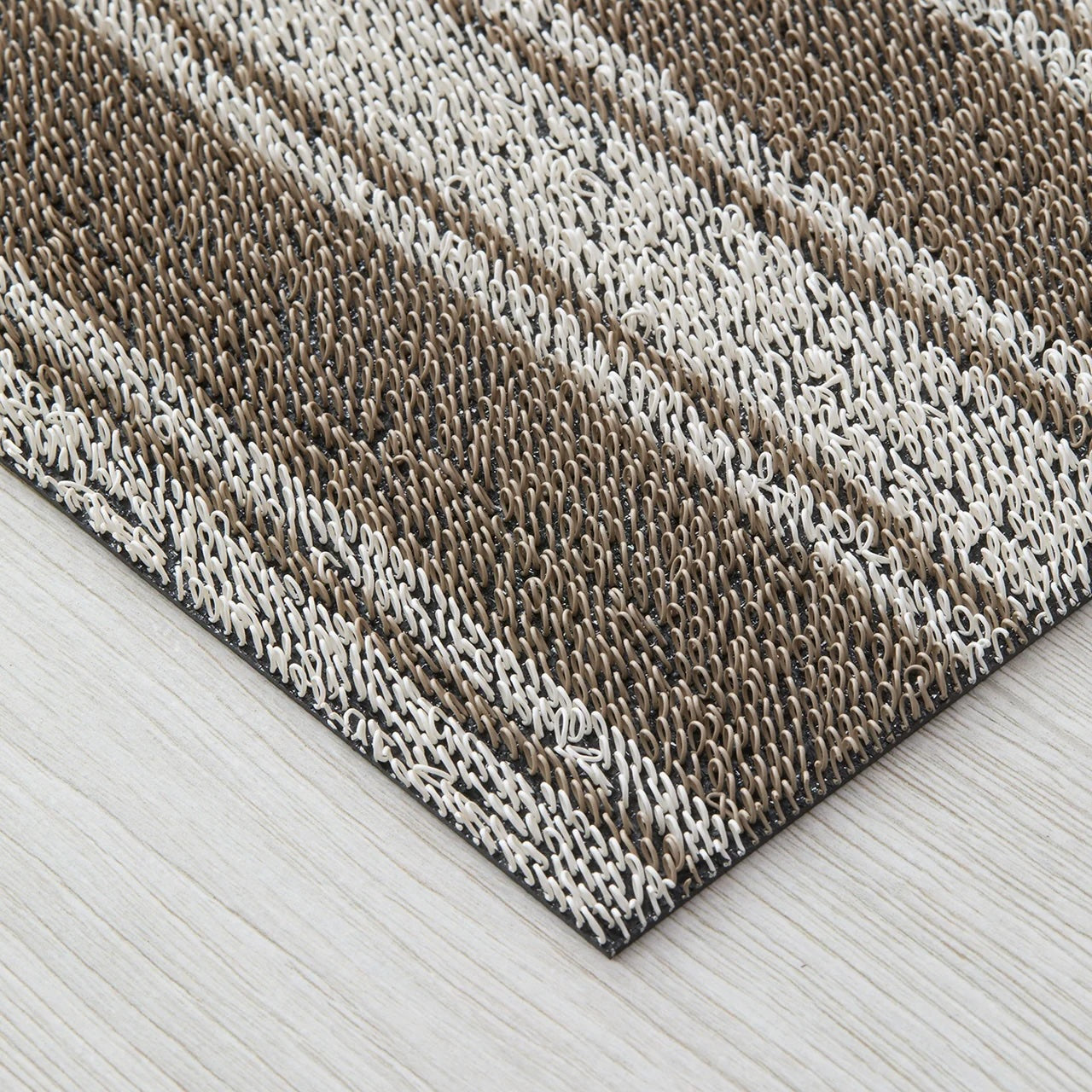 Boardwalk Stripe Shag Doormat | Walnut